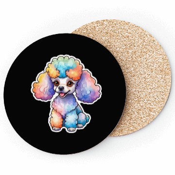 Discover Poodle Watercolor Coasters