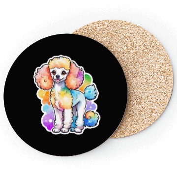 Discover Poodle Watercolor Coasters