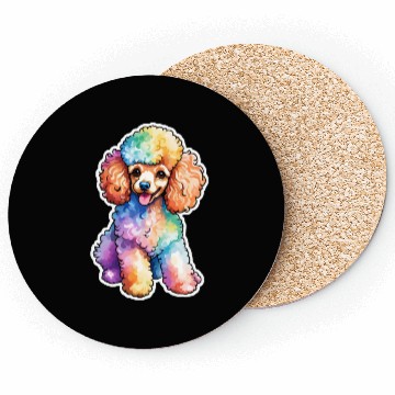 Discover Poodle Watercolor Coasters