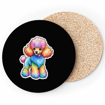 Discover Poodle Watercolor Coasters