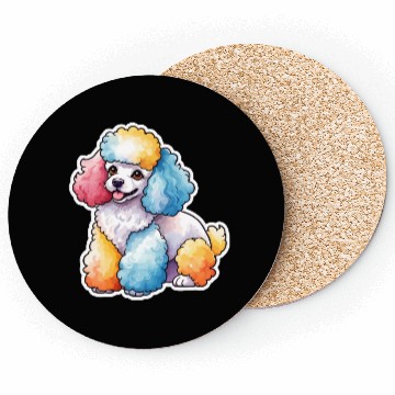 Discover Poodle Watercolor Coasters
