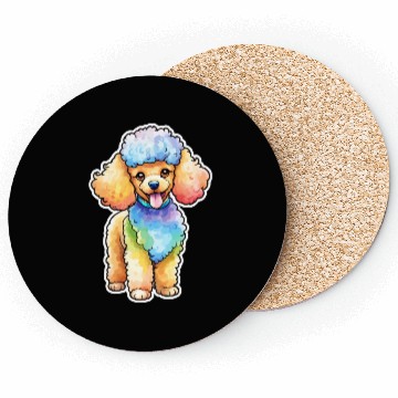 Discover Poodle Watercolor Coasters