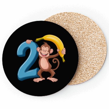 Discover 2nd Birthday Monkey Coasters