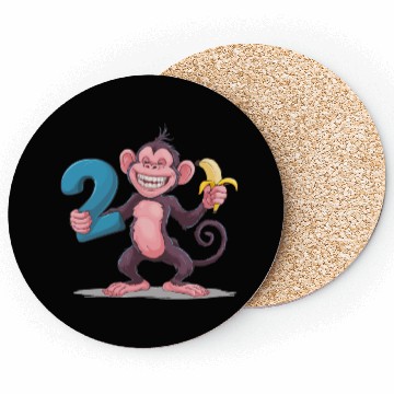 Discover 2nd Birthday Monkey Coasters