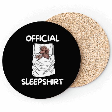 Discover Toy Poodle Dog Official Sleepshirt Nightgown Coasters