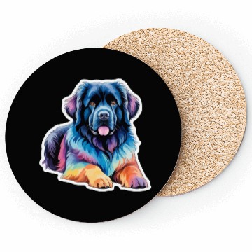 Discover Newfoundland Dog Watercolor Coasters