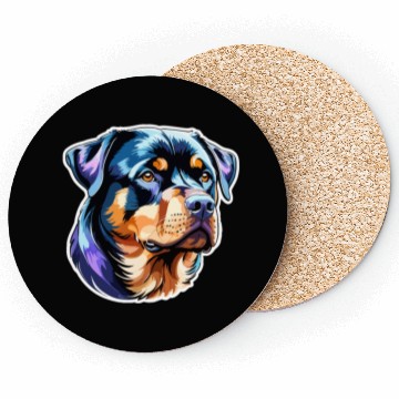 Discover Rottweiler Watercolor Coasters