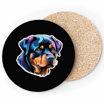 Discover Rottweiler Watercolor Coasters