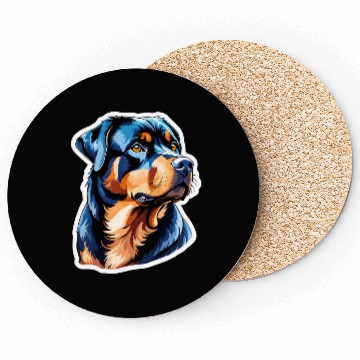 Discover Rottweiler Watercolor Coasters