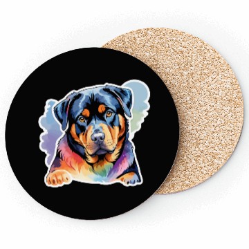 Discover Rottweiler Watercolor Coasters