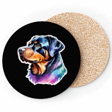 Discover Rottweiler Watercolor Coasters