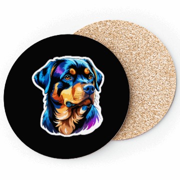 Discover Rottweiler Watercolor Coasters
