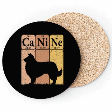 Discover Rough Collie Periodic Table Elements Dog Lover Coasters