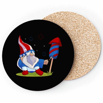 Discover Adorable Gnome Fireworks America Coasters