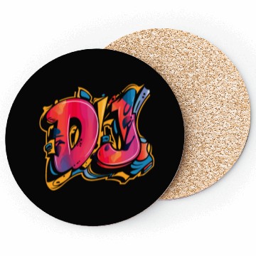 Discover Vibrant DJ Graffiti Inspired Street Art Coasters