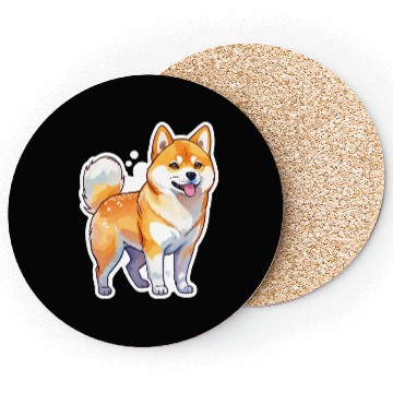 Discover Shiba Inu Watercolor Coasters