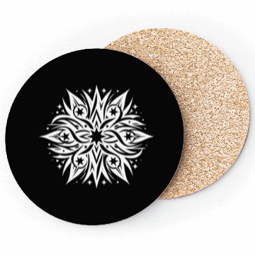Discover Fancy Star Composition Tattoo Style Coasters