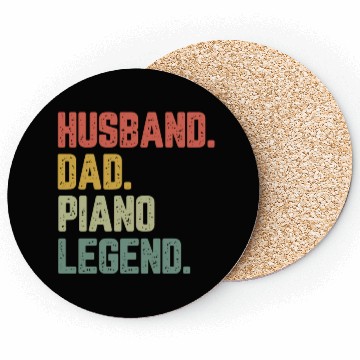 Discover Husband Dad Piano Legend Funny Father Coasters