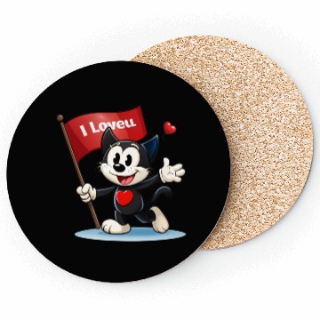 Discover felix cat i love you Coasters