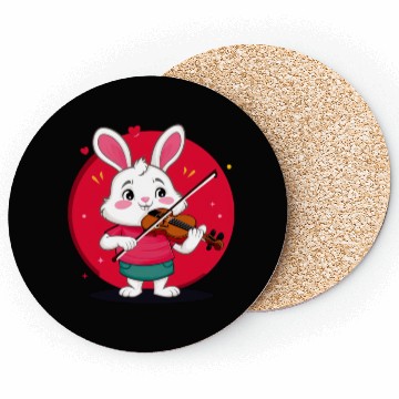Discover Cute Cat Coasters Playing the Violin