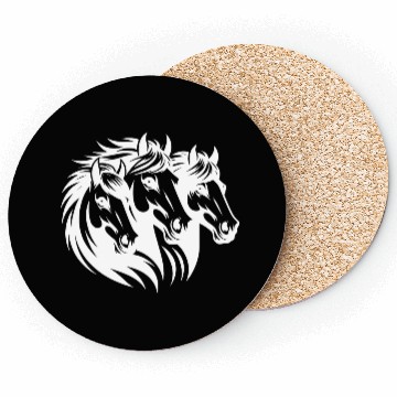 Discover Horse Head Portrait With Mane In The Wind Coasters