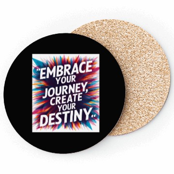 Discover Embrace Your Journey, Create Your Destiny Coasters