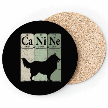 Discover Rough Collie Periodic Table Elements Dog Lover Coasters