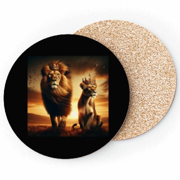 Discover Lions and Crowns Coasters