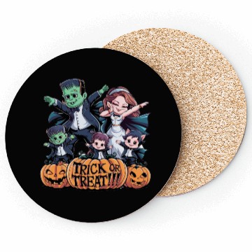 Discover halloween Franken n Werewolf family Coasters