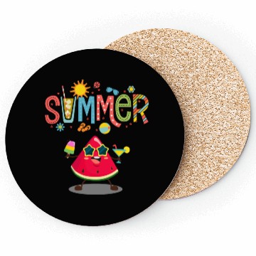 Discover Summer Vibes: Fresh Watermelon Design! Coasters