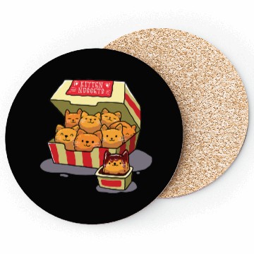 Discover Kitten Nuggets Food Cat Lover Coasters