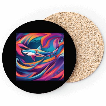 Discover Shark 2 - Colorful Coasters