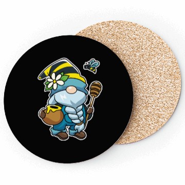 Discover Honey Gnome Bees Beekeeper Coasters