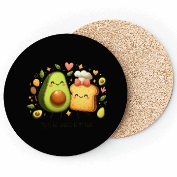 Discover Funny Avocado Toast Coasters