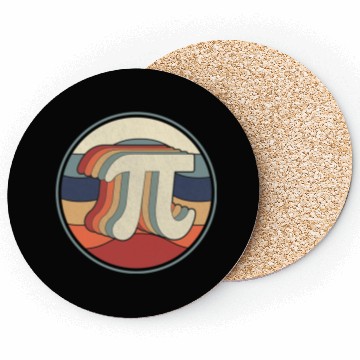 Discover Vintage Pi Day Math 70s 80s Retro Pi Symbol Coasters