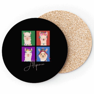 Discover Four squares Alpaca Coasters