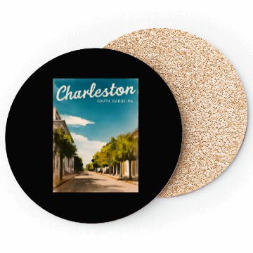Discover Vintage Travel Charleston South Carolina Retro Coasters