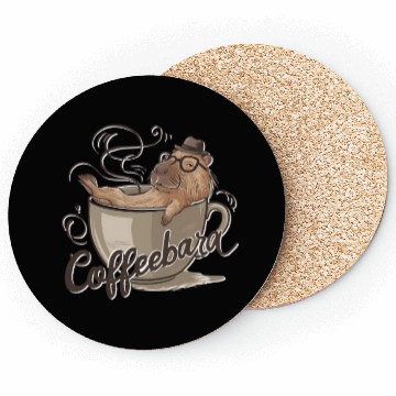 Discover Coffeebara Capybara Coffedrinker Coasters