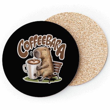 Discover Coffeebara Capybara Coffedrinker Coasters