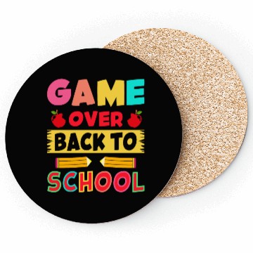 Discover Game Over Back To School Funny Student Gamer Coasters