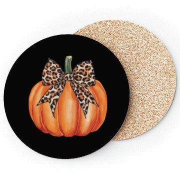 Discover bow pumpkin fall Coasters