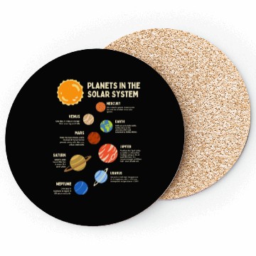 Discover Colorful Solar System Planets Space Science Coasters