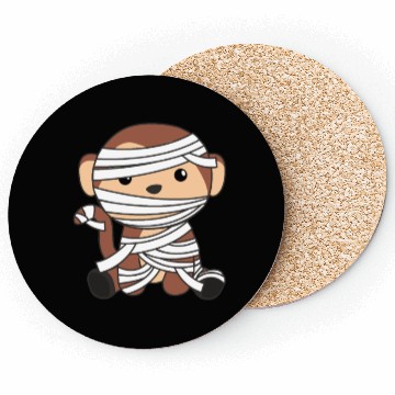 Discover Monkey Mummy Pumpkin Monkeys Happy Halloween Coasters