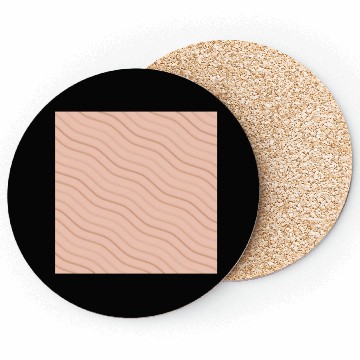 Discover Peach and Brown Wavy Line Pattern Design Coasters