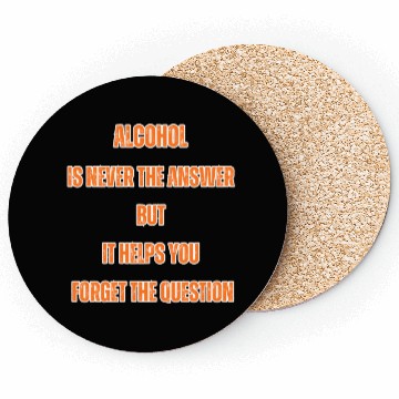 Discover Humorous Alcohol Meme Typography Coasters