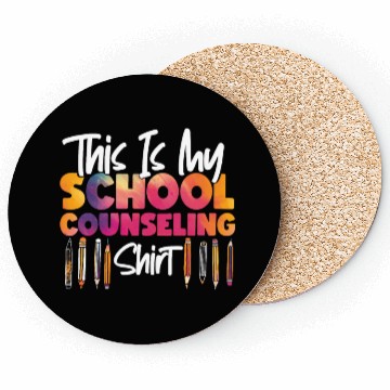 Discover School Counselor Watercolor This Coasters