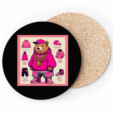 Discover Hip Hop Bear Coasters