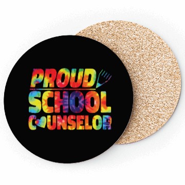 Discover School Counselor Tie Dye Proud Coasters