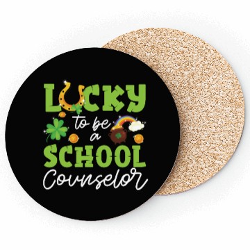 Discover School Counselor St Patricks Day Coasters
