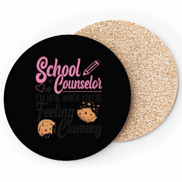 Discover School Counselor Pun Cookie School Coasters